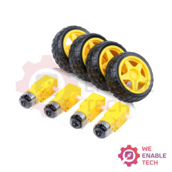 DC TT Gear Motor with Wheels DC 3V-6V
