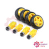 DC TT Gear Motor with Wheels DC 3V-6V
