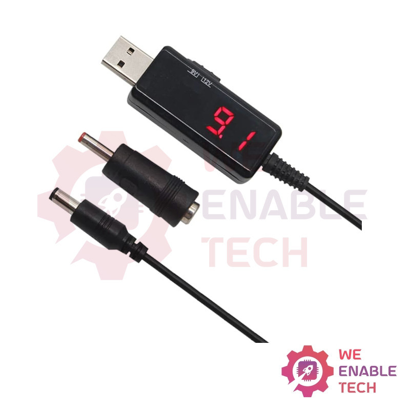 USB Boost Converter DC 5V to 9V 12V USB Step- Up Converter Cable + 3.5x1.35mm Connecter For Power Supply/Charger/Power Converter