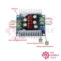 DC Constant Current and Constant Voltage Adjustable 20A 300W Step Down Buck Converter Module