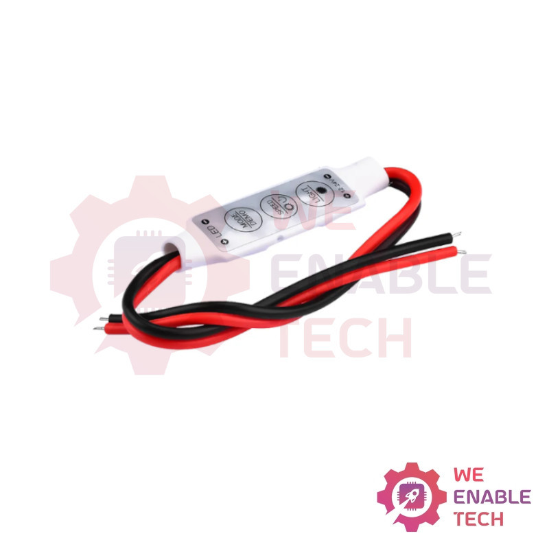 Mini 3- Key LED Dimmer Switch 12V- 24V for Single Color Strip Lights