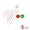 3 Pin, 3mm, Common Anode, 2 Color Red and Green Clear LED