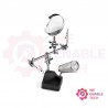 Third arm tool with Magnifier glass & soldering iron holder