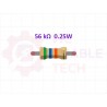 56k ohm 0.25W Resistor (ප්‍රතිරෝධක)