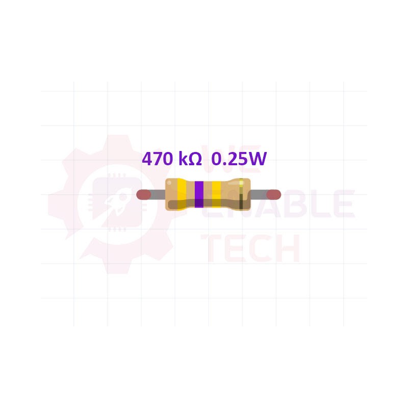 470k ohm 0.25W Resistor (ප්‍රතිරෝධක)