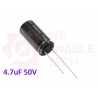 4.7uF 50V Electrolytic Capacitor (ධාරිත්‍රක)