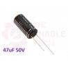 47uF 50V Electrolytic Capacitor (ධාරිත්‍රක)