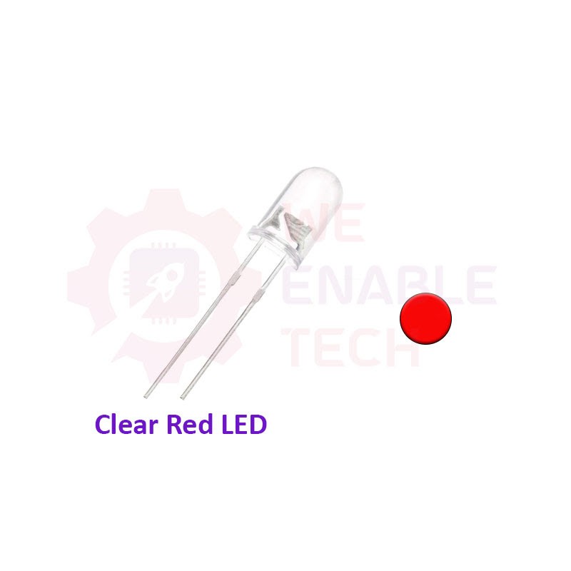 5mm LED - Clear Red