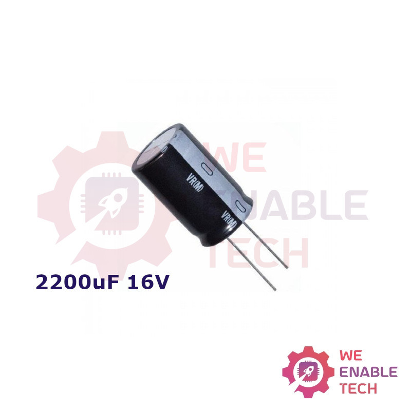 2200uF 16V Electrolytic Capacitor