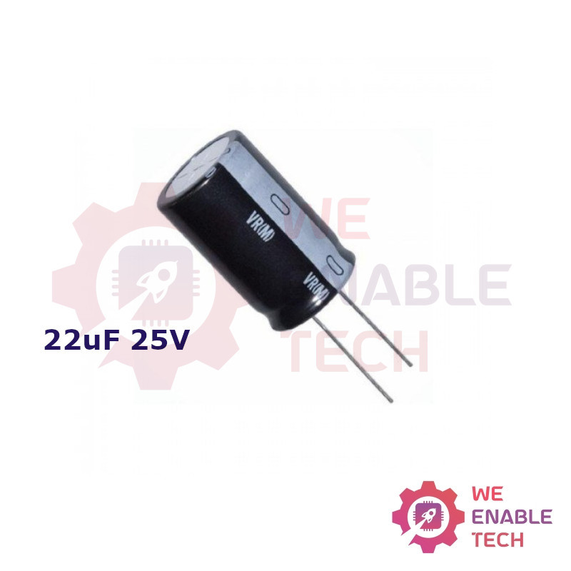 22uF 25V Electrolytic Capacitor