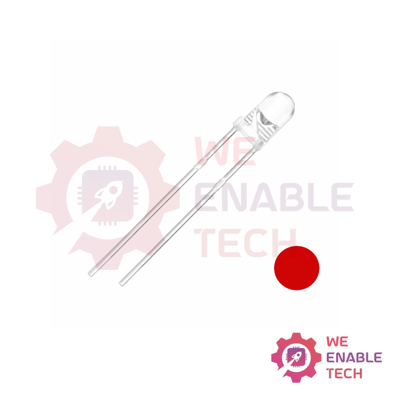 3mm LED - Clear Red