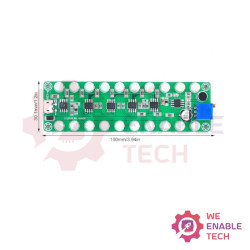 10x2 LED Audio Spectrum Lamp Kit, Music Audio Display Circuit DIY Kit with Mic, USB Power